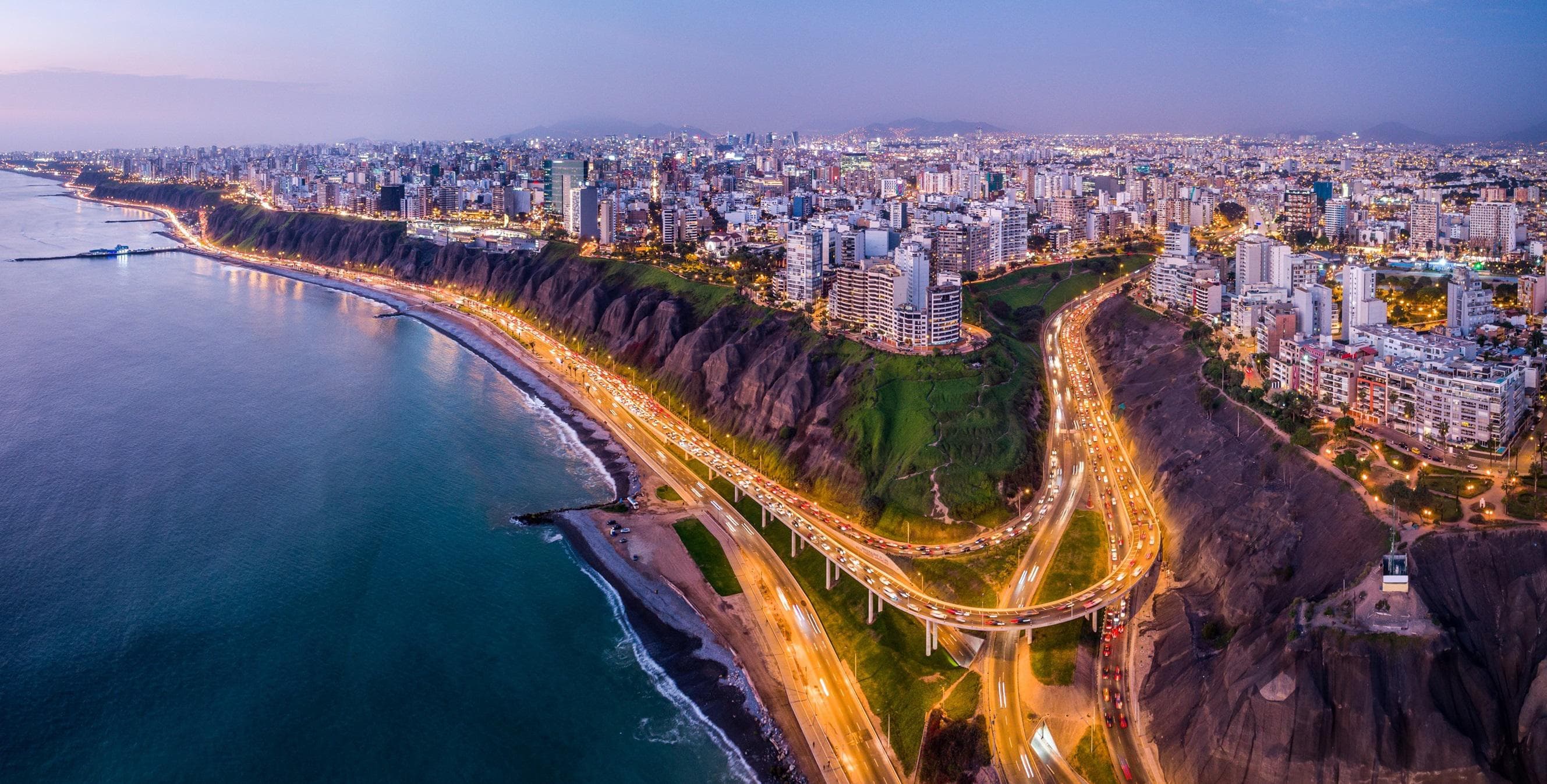 Lima cityscape background